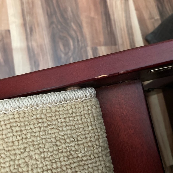 Faux cherrywood carpeted pet stairs that turn into a ramp - Picture 10 of 10